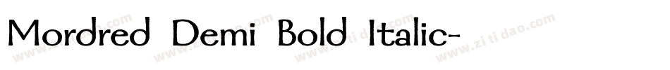 Mordred Demi Bold Italic字体转换